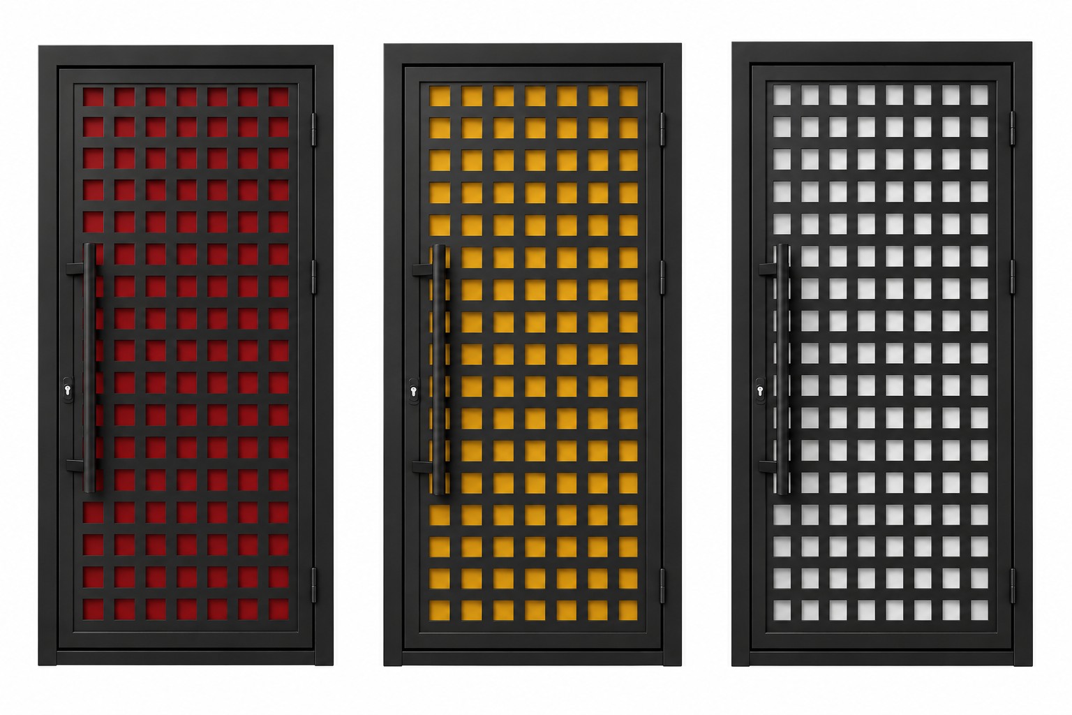 Geometric grid collection — Doors Dublin steel door models 3002 3003 3004