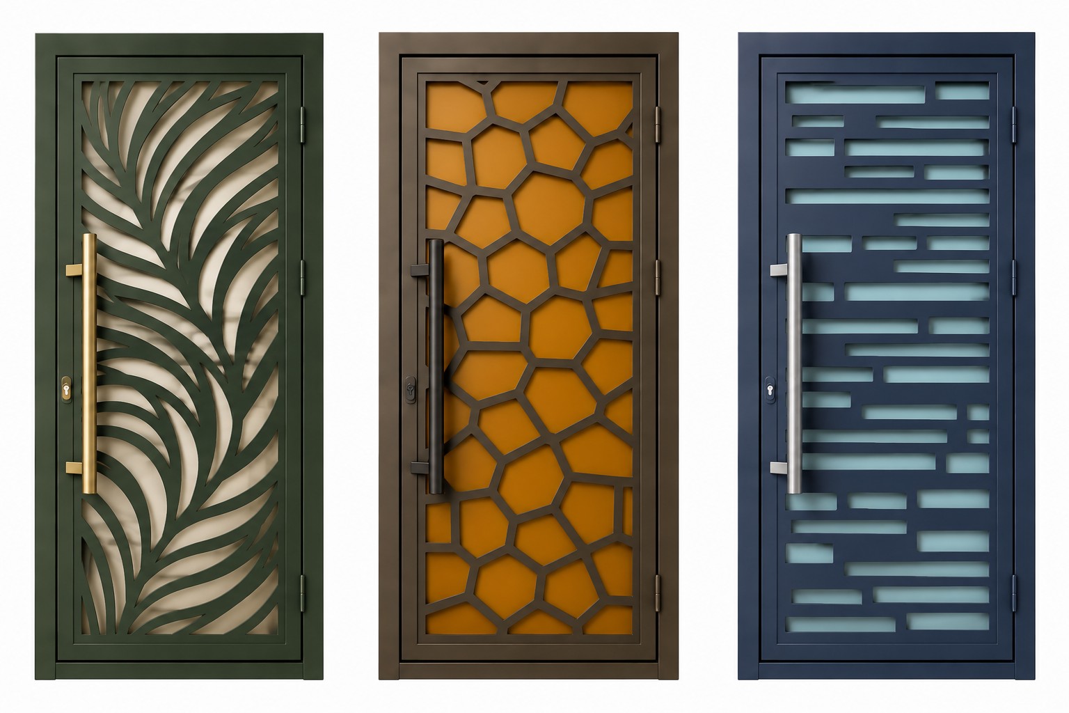 Organic & geometric collection — Doors Dublin steel door models 3011 3012 3013